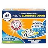Arm & Hammer Plus OxiClean Powder Laundry Detergent, Fresh Scent, 45 Loads, 3.48 Pound (Pack of 1) - Package May Vary