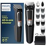 Philips Norelco Multi Groomer - 13 Piece Mens Grooming Kit for Beard, face, Nose, and Ear Hair Trimmer and Hair Clipper - NO Blade Oil Needed, MG3740/40