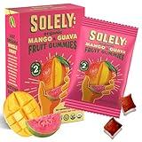 SOLELY - Organic Mango & Guava Whole Fruit Gummies (1 Box, 5 Single Serving Bags per Box) - Real Fresh Fruit - Healthy Snacks for Adults & Kids - Non GMO, Vegan Snacks, Shelf Stable - 5 Bags (3.5 oz)