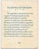 Ralph Waldo Emerson - To Laugh Often and Much - 11x14 Unframed Literary Quote Book Page Art Print - Inspirational Wall Art, Poetry Home Decor, Literary Gift for Book and Poem Lovers