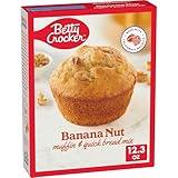 Betty Crocker Banana Nut Muffin and Quick Bread Mix, Made with California Walnuts, 12.3 oz