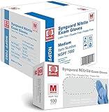 Basic Medical Blue Nitrile Exam Gloves - Latex-Free & Powder-Free - NGPF-7002 (Case of 1,000), Medium