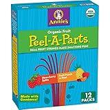 Annie's Organic Fruit Peel-A-Parts Fruit Flavored Snacks, Strawberry and Fruit Punch, Gluten Free, Vegan, Variety Pack, 12 Count, 6.7 oz