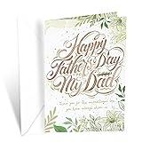 Prime Greetings Heartfelt Father's Day Card For Step Dad, Made in America, Eco-Friendly, Thick Card Stock with Premium Envelope 5in x 7.75in, Packaged in Protective Mailer