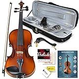 Bunnel Pupil Violin Outfit 4/4 Full Size By Kennedy Violins - Carrying Case and Accessories Included - Solid Maple Wood and Ebony Fittings