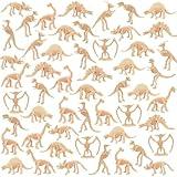 VICROIC 60 PCS Dinosaur Fossil Skeletons, Assorted Dinosaur Skeleton Toys Figures for Science Play Dino Sand Dig Party Favor Decorations