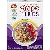 Post Grape Nuts Original Breakfast Cereal, Crunchy Whole Grain Wheat and Barley Cereal, Non-GMO Project Verified, 20.5 OZ Box