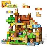 VNLINA Magnetic Blocks Magnet Building Toys - 154Pcs STEM Building Game Montessori Sensory Toys for Kids Boys Girls Ages 3 4 5 6 7 8 9 10 Birthday Gift