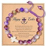 Teen Easter Basket Stuffers for Teens Girls Easter Basket Essentials Gifts for Kids Christian Cross Bracelet for Kids Teens Women 6 7 8 9 10 11 12 13 16 years old girls First Communion Confirmation Gifts For Teen Girls