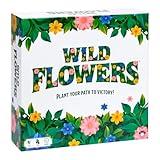 Wild Flowers Family Fun Strategy Game, Grow & Claim Flowers by Placing Tiles & Bumble Bees to Secure Your Blooms Before Others, Complete Garden Cards to Score Big! Solo Play & 1 to 4 Players Aged 8+