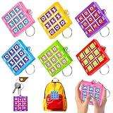 24PCS Tic Tac Toe Game Keychain Birthday Party Favors Summer Goodie Goody Bags Stuffers for Kids 4-8 8-12 Treasure Chest Prize Box Bulk Toy for Kids Classroom Pinata Filler Return Gifts for Girl Boy
