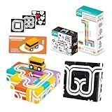 QBI Toy 2 Sets Combo | Happy School Bus & Happy World Play, Magnet Building Tiles, Colorful Blocks Construction Educational STEM Toys with Kids car for 1+ Year Old Boys & Girls (13 pcs+ 9 pcs)