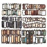 MiyouLuna 120Pcs Vintage Frame Scrapbook Stickers, Antique Label Ephemera for Scrapbooking, Journaling and Craft Supplies, Includes Storage Organizer