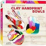 Hapinest Make Your Own Clay Handprint Bowl Kit for Kids, Arts and Crafts for Boys & Girls Ages 6 Years and Up