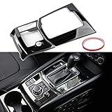 ANFOKAS Compatible with Mazda CX-5 2025 2024 2023 2022 2021 2020 2019 2018 2017 Accessories Car Center Console Cover Gear Panel Gear Shift Knob Cover Trims Frame -Stainless Steel Black