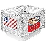 Aluminum 9x13 Disposable Foil (30 Pack) – Half Size Deep Steam Table for Cooking, Heating, Storing, Prepping Food