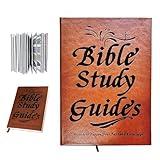 66-Page Bible Study Guide with Scripture Quotes Prayer Reflections Notebook, Pu Leather Cover Bible Study Plan Notebook for Personal Group Study and Prayer Christian Gift Ideal