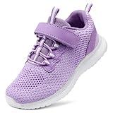 RUNSIDE Kids Shoes, Boys Girls Sneakers Lightweight Athletic Walking/Running Tennis Shoes, Size 1 Big Kid, Purple