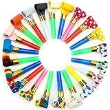 Koogel 100PCS Party Blowers for Kids, Noisemaker Toys Party Whistles Birtthday Blow Horns for Family Gatherings, Kids Birthday