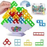 CERBONNY 48Pcs Tetra Tower Stacking Blocks Game, Board Games for Families, Parties, Travel and Team Building, Suitable for 1-4 Players Kids & Adults Toys