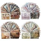 Dizdkizd Vintage Scrapbook Paper, Junk Journal Supplies Retro Ephemera Pack Small Decorative Craft Paper Collage Paper Scrapbooking Supplies Papers, 4.1 × 5.5 inches, 40 Designs 80 Sheets