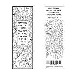 Christian Coloring Bookmarks - Bible Verse Color Your Own Book Marks - Anti Stress - Art Therapy - Adult Coloring - 100 Bulk Pack All The Same Design - Great for Large Groups - Women's Ministry