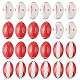 WinnerWhy 24 Pcs Heart Health Awareness Stress Ball Set, Red Ribbon 3.4 Inches Football Stress Relief Toys Heart Health Disease Cancer Awareness for Family Charity Fundraiser Activity Gifts