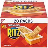 Handi-Snacks RITZ Crackers 'N Cheesy Dip Snack Packs, School Snacks, 20 Snack Packs