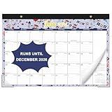 Lbylyhxc Desk Calendar 2025-2026, 18-Month School Year Calendar 2025-2026, July 2025 to December 2026, Large Desktop Calendar Monthly for Teacher with Corner Protectors 17" X 12" (Desk Calendar Seasons, 17x12 inches)
