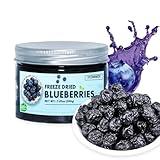Premium Freeze-Dried Blueberries, Canned Instant Dehydrated Fruit, Gluten-Free No Sugar Added Whole Fruit For Baking Snacking Backpacking And Camping Meals（200g/7.05oz）