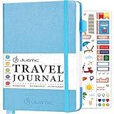 JUBTIC Travel Journal & Planner, Vacation Organizer with Budget Tracker & Checklist, A5 Size Trip Diary & Notebook for 6 Trips, Travel Gifts for Women, Men & Couples (Aquamarine)