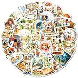 Cute Fairy Tale Stickers for Kids Teens Fantasy Cartoon Stickers Pack 50PCS, Icicrim Vintage Stickers for Water Bottles Scrapbook Journaling Waterproof Vinyl Aesthetic Decals