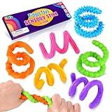 Fidget Toys Sensory Stick: Textured Calming Sensory Toys for Autism Kids, Teacher Classroom Must Haves, Anxiety Relief Fidgets for Classroom Student, Travel Activities Essential 6 Pack