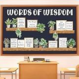 Qilery Bookshelf Bulletin Board Set Plant Motivational Classroom Decor Reading Library Bulletin Board Set Inspirational Cutout for Back to School Classroom Decoration