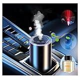 Smart Car Air Fresheners 50ml French Natural Perfume Rechargeable with Fashionable Starry Sky New Atomization Experience Auto On/Off Car Humidifier Adjustable Concentration Lasts 5 Months(blacknew)