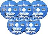 FlightGear Flight Simulator 2023 X Premium DELUXE Edition Flight Sim 5 Disc DVD CD Set Compatible with Microsoft Windows 11 10 8.1 8 7 Vista PC & Mac OS | 600+ Aircraft & FULL Worldwide Scenery!