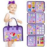 QUEXIAOKANG Montessori Children's Busy Board - Preschool Education Activity Toys for Boys and Girls - Fine Motor Skills Development, Cognitive Learning, and Life Skills - Birthday Gifts, Travel Toys