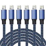 iPhone Charger [Apple MFi Certified] Lightning Cable 6PACK-3/3/6/6/6/10 FT Nylon Braided iPhone Charger Cord High Speed Cord for iPhone 14/13/12/11 Pro Max/XS MAX/XR/XS/X/8/7/Plus/6S/6/iPad