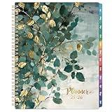 Planner 2025-2026 - Academic Planner 2025-2026, 9''x11'', July. 2025 - June. 2026, 2025-2026 Planner Weekly and Monthly, Colorful Tabs, Pocket, Twin-wire Binding - Art Leaves