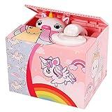 Piggy Bank Steal Coin Box Electronic Money Bank Cute Money Saving Box with Smart Voice Prompt, Great Gift for Boys Girls Kids in Birthday New Year Christmas (Lovely Unicorn)