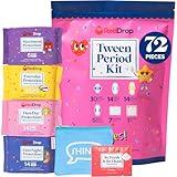 RedDrop First Period Kit for Girls Ages 9–12 – Tween Period Kit with Pads, Wipes & Essentials for Teens