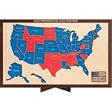 Hyperlama 3D Wooden United States 2024 Presidential Election Map, Inauguration Day 2025 Keepsake, Election Party Supplies, Patriotic Gifts and Merchandise