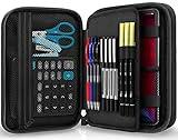 Zannaki Big Capacity Storage Pouch Marker Pen Pencil Case Simple Stationery Bag Box Art Tool & Sketch Storage Boxes for Bullet Journal Middle High School Office College Student Girl Women Adult Teen
