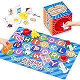 JoyCat Mystery Alphabet Box for Kids 26 PCS Letters Sorting Matching Game Activities Letter Sounds Fine Motor Learning Toys for Preschool Kindergarten Classroom - Easter Basket Stuffers Gifts
