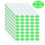 400 Pcs Embroidery Target Stickers, 3/4" x1/2" Machine Embroidery Placement Stickers Embroidery Target Labels Oval Planner Calendar Sticker Scrapbooking Crafting Stickers (Green)