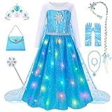 Meland Princess Dresses for Girls - Princess Costume with Long Cape for Girls Age 3-10 Year Old for Birthday Halloween Party