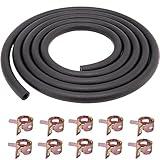 5/16 Inch (8mm) ID Fuel Line Hose 10FT NBR Neoprene Rubber Push Lock Hose High Pressure 280PSI for Automotive Fuel Systems Engines(Black, 5/16“ID*0.55"OD, 10 Ft)