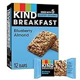KIND Breakfast Bars, Blueberry Almond, Healthy Snacks, Gluten Free, 100% Whole Grains, 3g Protein, 6 Count