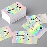 Lannso Thank You Cards Small Business, 100 PCS 5 Styles Thank You Cards for Retail Store, 2x3.5 Inch, Recommended for Online Retailers, Small Business Owners and Local Stores (QS213)