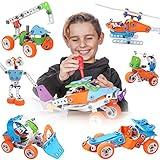 Toy Pal 7in1 STEM Toys for 6 7 8+ Year Old Boys Girls - 163 Pcs Engineering Construction Building Educational Toy for Boys Age 6-8 | STEM Activities Fun Birthday Gift